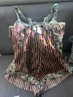 Free People Port Au Prince Top in Earth Combo XS New with Tags